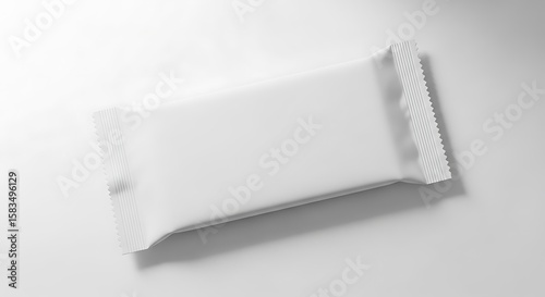 Blank White Snack Bar Wrapper Mockup. AI Generated