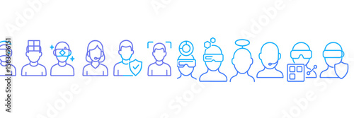 Overview of digital avatars representing different roles in technology and virtual environments