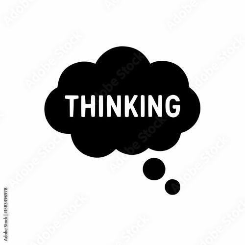 Thought bubble with 'Thinking' label. Mental observation