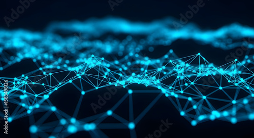 Exploring data connectivity through network visualization digital space infographic abstract aerial view technology insights