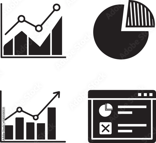 Revenue Dashboard Vector Icon | Financial Overview & Business Performance Symbol