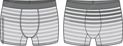 Striped boxer briefs, men’s fashion underwear, modern fit, high-quality fabric, breathable design, everyday comfort, essential clothing, stylish minimal look