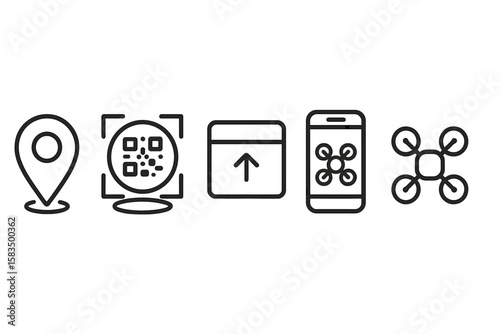Modern technology tools for navigation, data sharing, and drone operation on a digital platform
