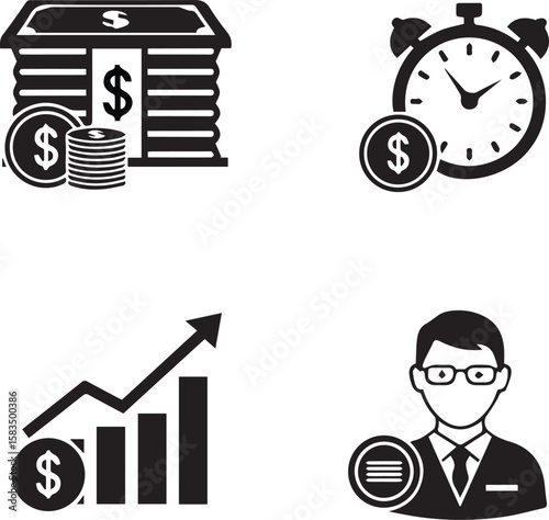 Retirement Fund Vector Icon | Savings Plan & Financial Future Symbol
