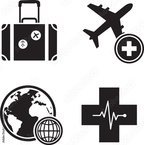 Travel Insurance Vector Icon | Safety Coverage & Trip Protection Symbol