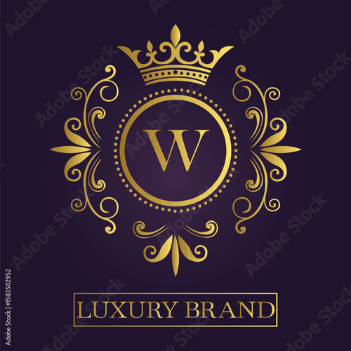 vector golden label with ribbon