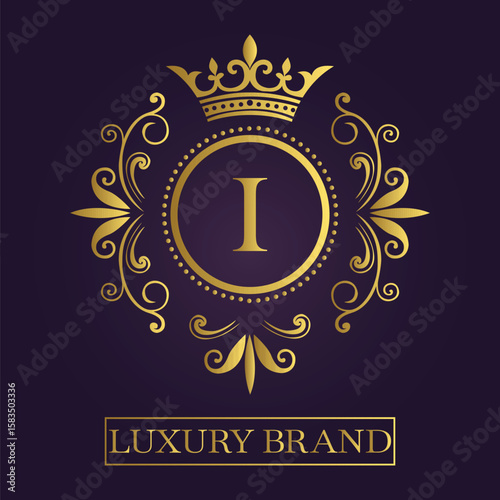 vector illustration of a golden label with a label