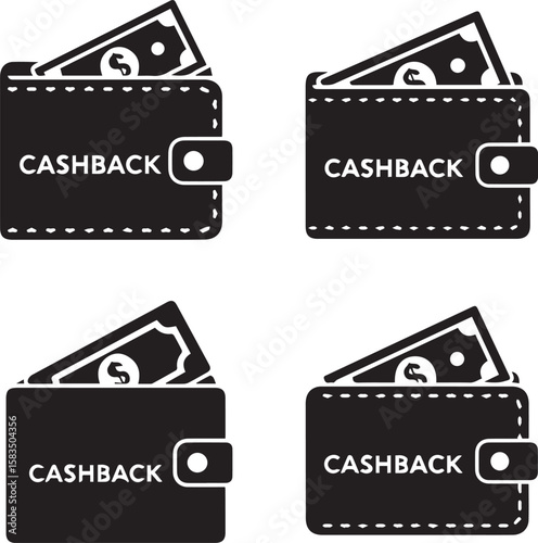 Cashback Wallet Vector Icon | Reward Savings & Digital Payment Symbol