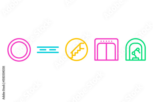 Graphic representation explaining the movement and access patterns in modern urban spaces