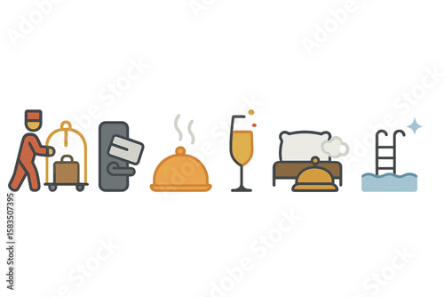 Hospitality services offer luxurious amenities for guests at a resort in a warm climate