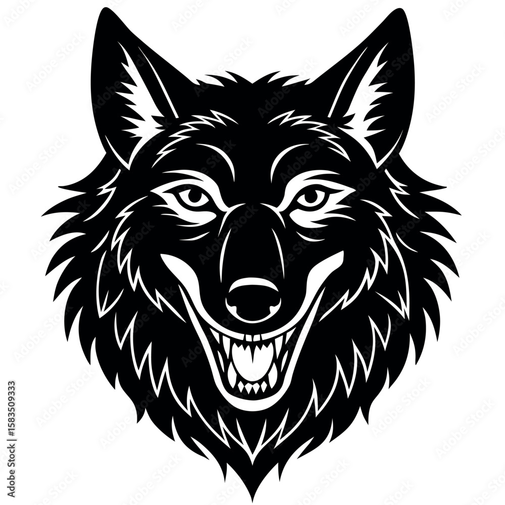 Fototapeta premium Wolf vector illustration. 