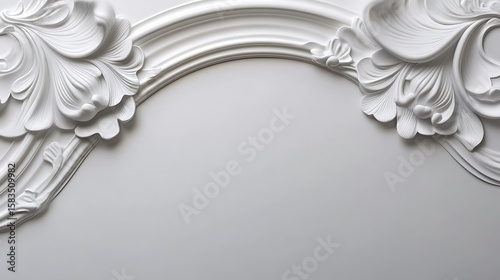 Ornate white plaster molding (6)