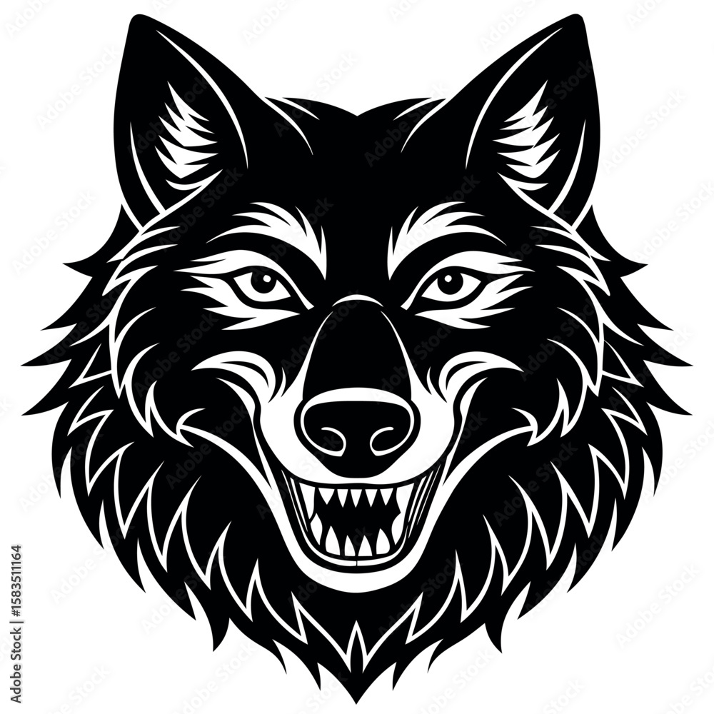 Fototapeta premium Wolf vector illustration.