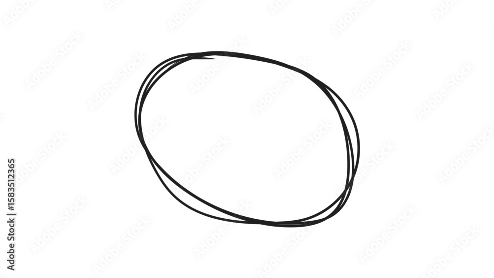 Hand drawn black highlighter marking circle. Black highlighter circle on transparent background. Circle draw with marker for highlighting text. Vector illustration. Hand drawn black highlighter marking circle. Black highlighter circle on transparent background. Circle draw with marker for highlighting text. Vector illustration.