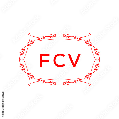 FCV Letter Initial Logo Design Template Vector Illustration