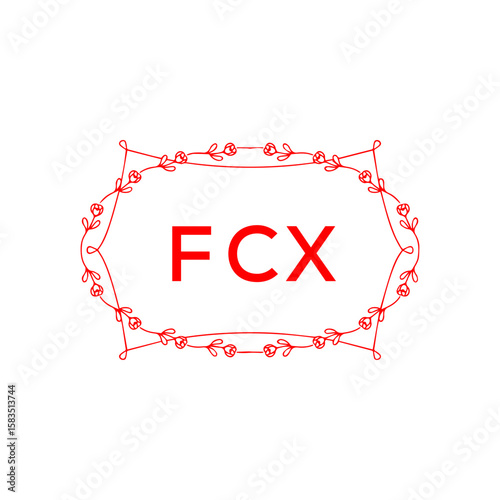 FCX Letter Initial Logo Design Template Vector Illustration