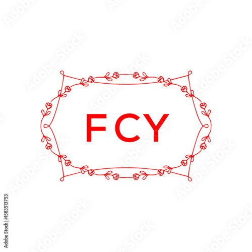 FCY Letter Initial Logo Design Template Vector Illustration