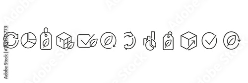Various recycling symbols representing sustainability and eco-friendly practices for waste management