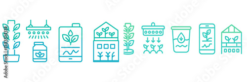 Illustration of modern gardening techniques showcasing various elements for plant care and growth in urban settings