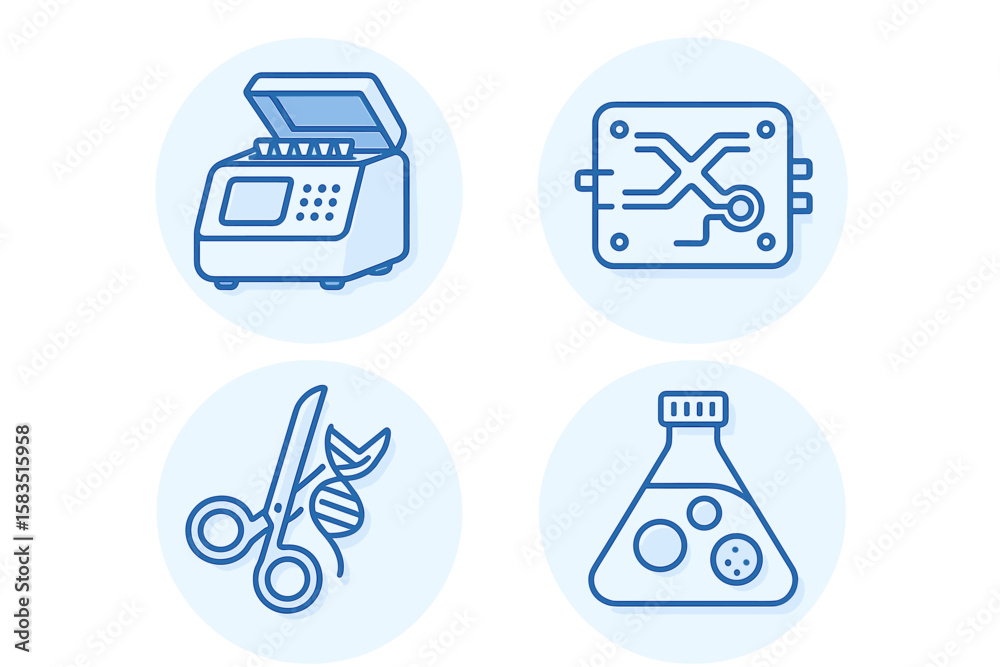 Fototapeta premium Laboratory tools and equipment showcasing cutting-edge biotechnology advancements