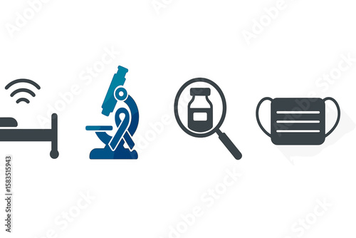Innovative healthcare symbols represent progress in medical research and patient care during the pandemic