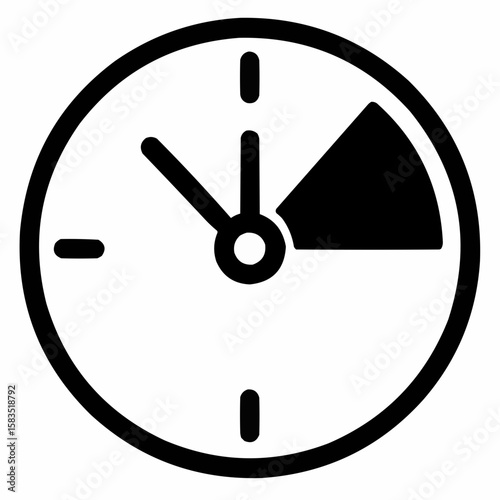 Clock with green eating window. Time-restricted feeding