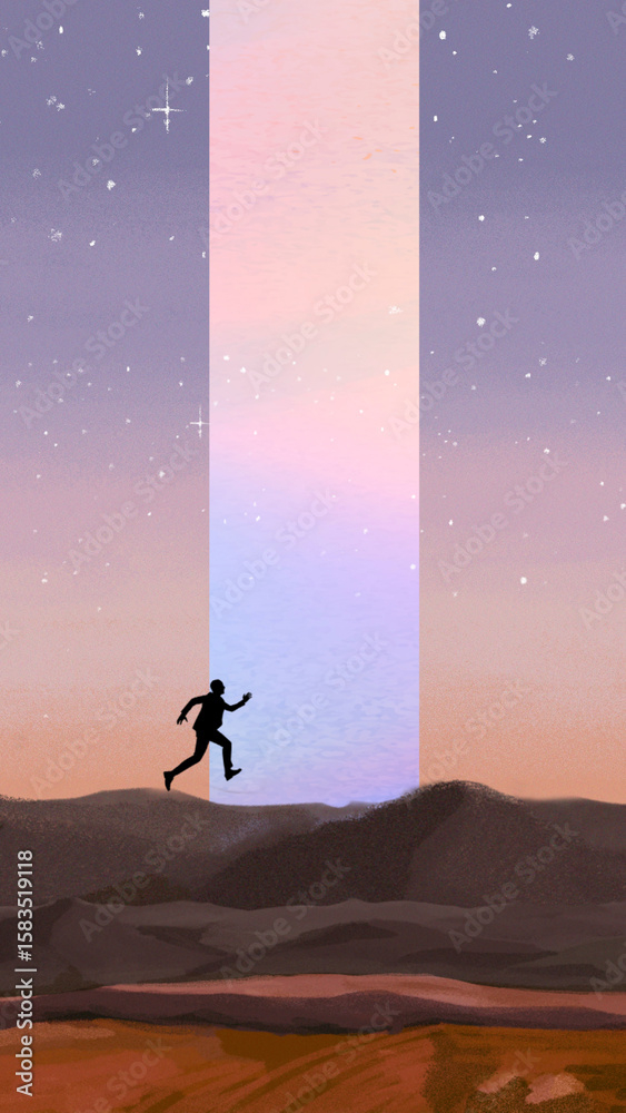 Fototapeta premium Aesthetic evening travel iPhone wallpaper