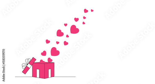 Unboxing a world of love and affection a beautiful present full of hearts