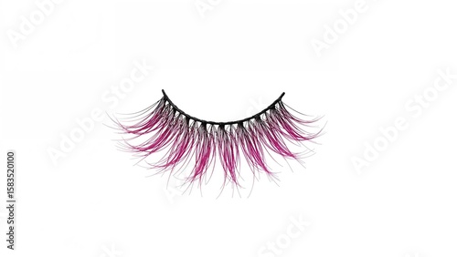 Vibrant fake eyelashes set against a white backdrop