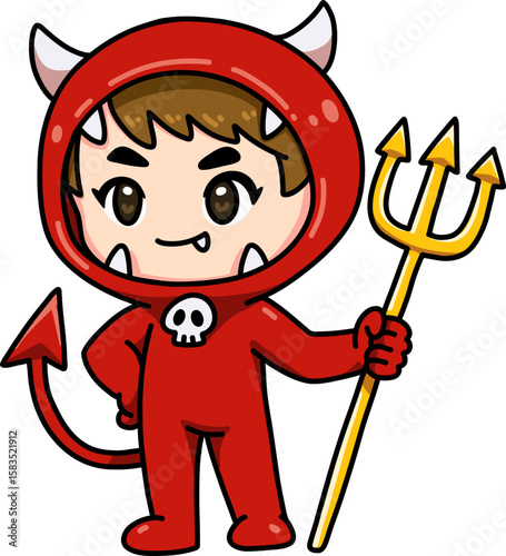 Chibi Devil Boy Halloween Costume