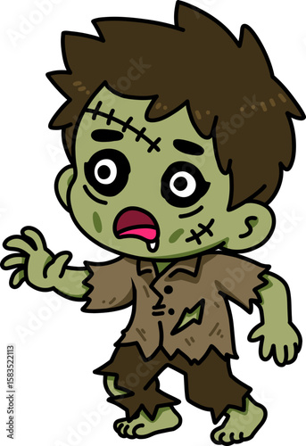 Chibi Zombie Boy Halloween Costume