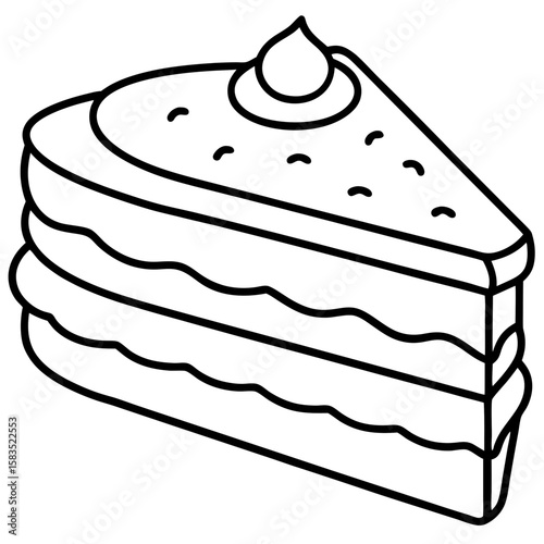 Dobos Torte line art vector