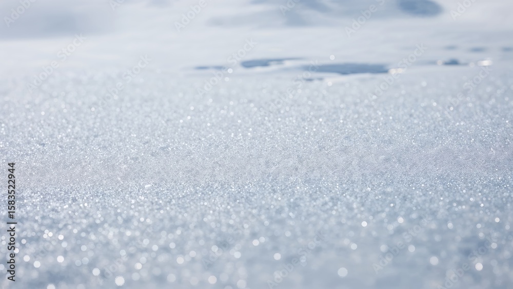 Obraz premium Frosty field coated with fresh snow