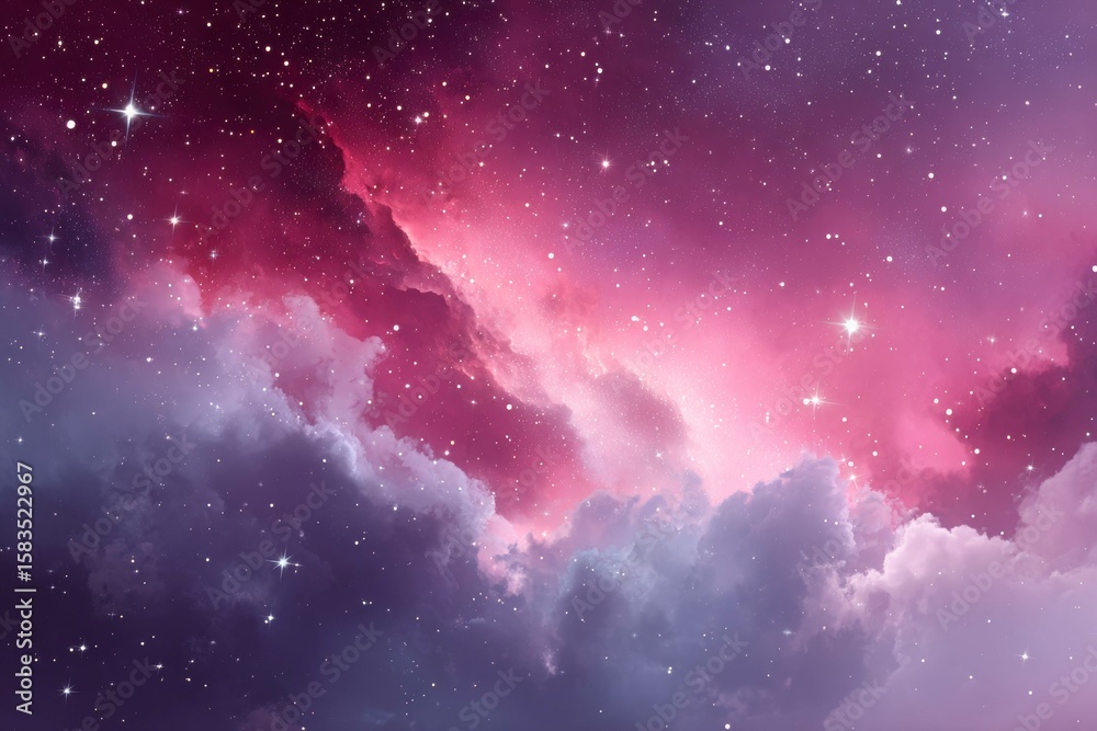 Fototapeta premium Colorful space nebula background