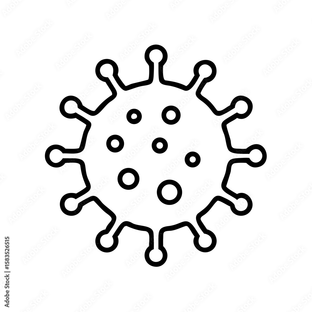 Fototapeta premium Human papillomavirus icon illustration in minimalist design 