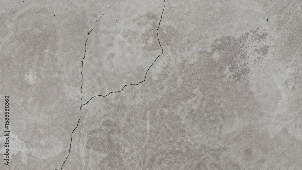 Obraz premium Aged concrete surface with visible cracks and holes, suitable as a grey textured background.