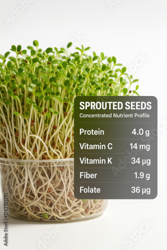 Close up Of Freshly Sprouted Seeds In A Clear Container