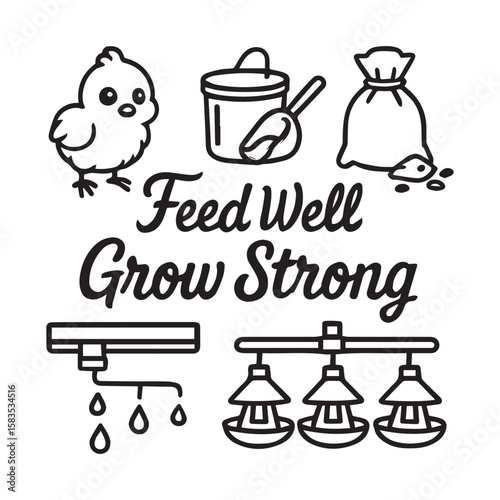 Feeding System Icons – Feed Well, Grow Strong