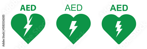 AED defibrillator icon for cardiac emergency