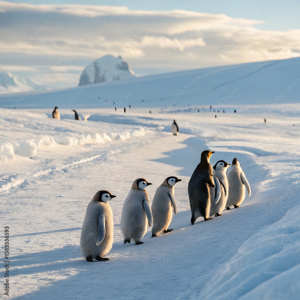 Fototapeta premium Emperor Penguin Chicks