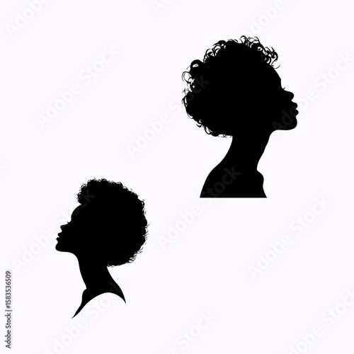 black head woman gift illustration design