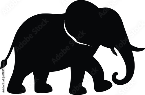 Elephant Silhouette Vector
