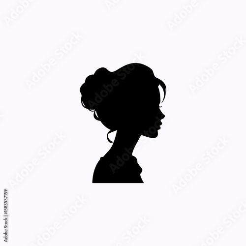 woman head gift ideas black head illustration art