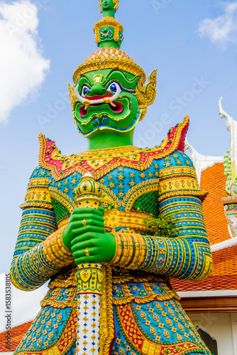Wat Arun temple, one of landmark Chao Phraya river in Bangkok Thailand
