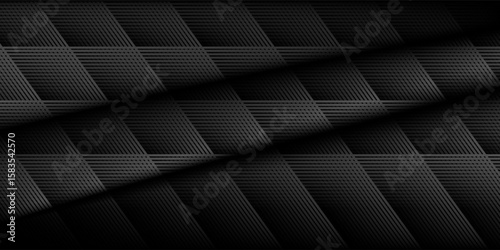 Black oblique straight line background. Masculine dark linear abstract wallpaper. Elegant luxury striped gradient texture. Grey diagonal lines backdrop for flyer, banner, poster, presentation.