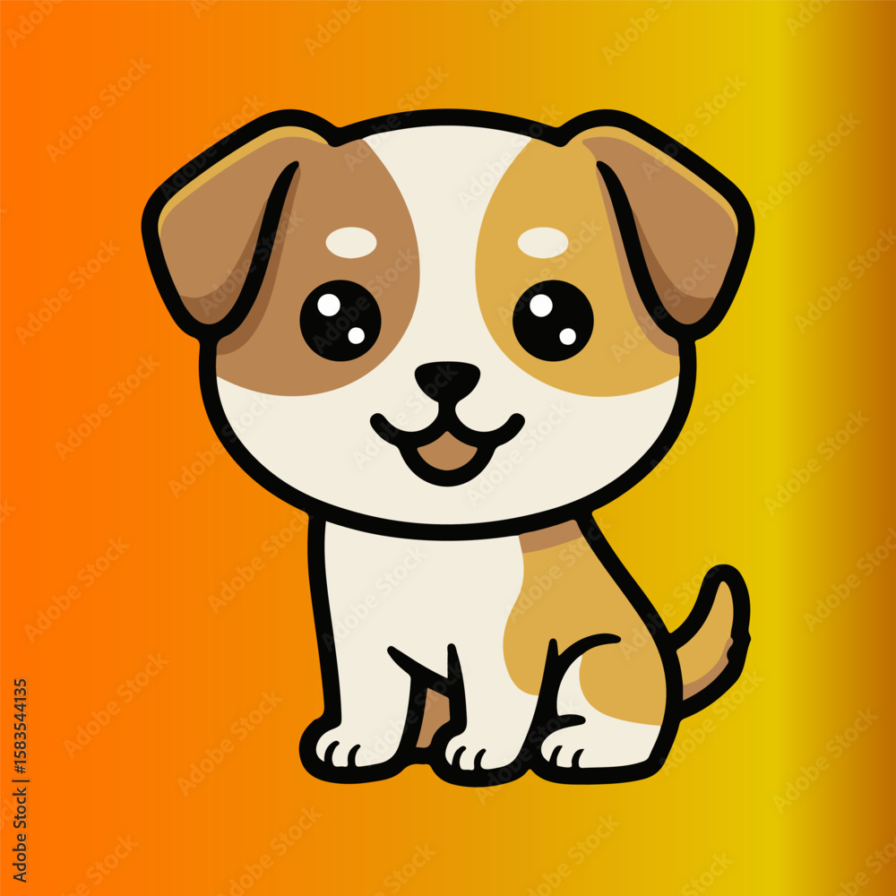 Fototapeta premium cute puppy vector illustration