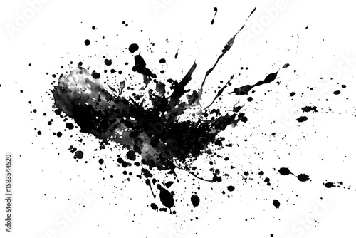 Wallpaper Mural Black ink explosion, splash effect isolated. Torontodigital.ca