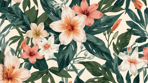 Vibrant island flower setting