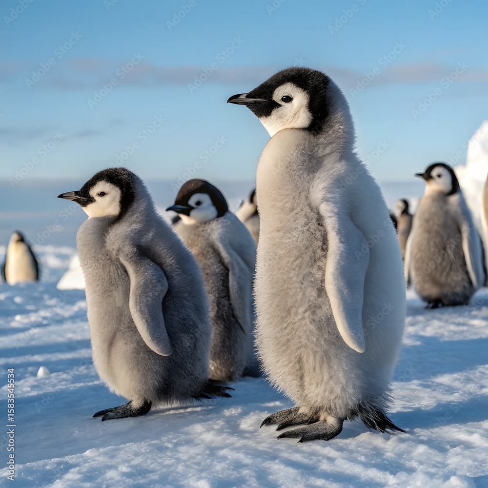 Obraz premium Emperor Penguin Chicks