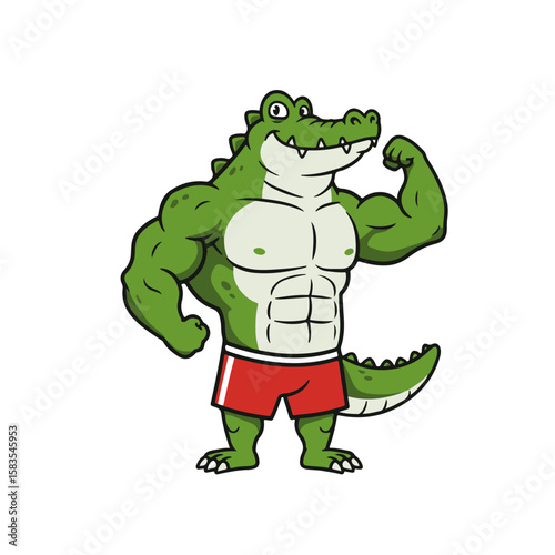 cartoon crocodile with a smile